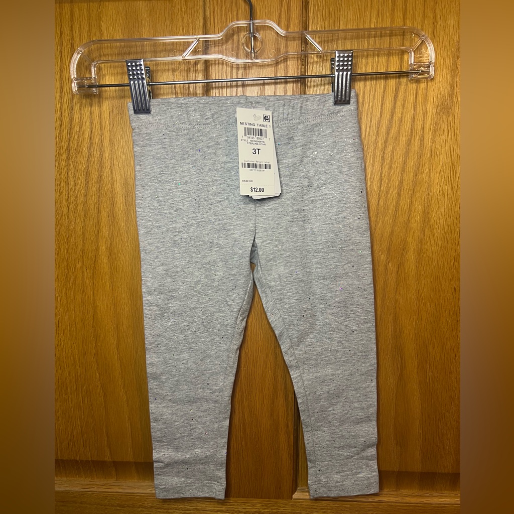 Nwt Kid’s Epic Threads Grey Glitter Leggings